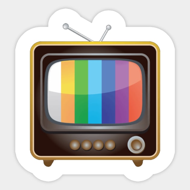 WHITE RETRO TV COLLECTION Sticker by Robert's Design